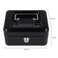 Westcott AC-E51000-ZW Geldkist 152x120x79mm Zwart, Kunststof Inzet Met 6 Vakken - thumbnail