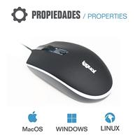 Muis iggual IGG317624 Wit Zwart - thumbnail