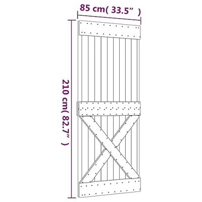 Deur NARVIK 85x210 cm massief grenenhout