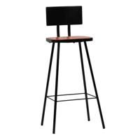 Barstoelen massief gerecycled hout meerkleurig 4 st - thumbnail