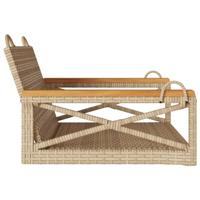 Schommelbank 63x62x40 cm poly rattan beige - thumbnail