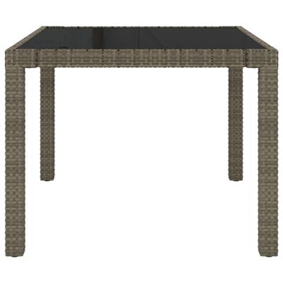 3-delige Tuinset met kussens poly rattan grijs