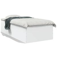 Bedframe bewerkt hout wit 100x200 cm - thumbnail