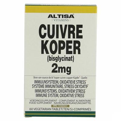 Altisa Koper Bisglycinaat 2mg Comp 60