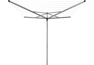 Brabantia essential droogmolen met kunststof bodemhuls 40 meter metallic grey