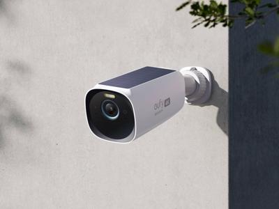 eufy Security eufyCam 3, 4k draadloze bewakingscamera met geïntegreerd zonnepaneel, bewakingscamera met uitbreidbare lokale opslag, nachtzicht in kleur, zonder maandelijkse kosten