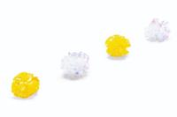 Beeztees kitten krinkel balletjes geel kattenspeelgoed - thumbnail