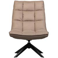 WOOOD Draaifauteuil 'Jouke' Geweven, kleur Zand - thumbnail
