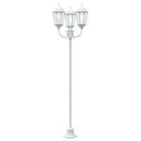 Tuin Lantaarnpaal Wit Aluminium en Glas - thumbnail