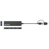 Manhattan 180863 USB 3.2 Gen 1-hub 4 poorten Zwart - thumbnail