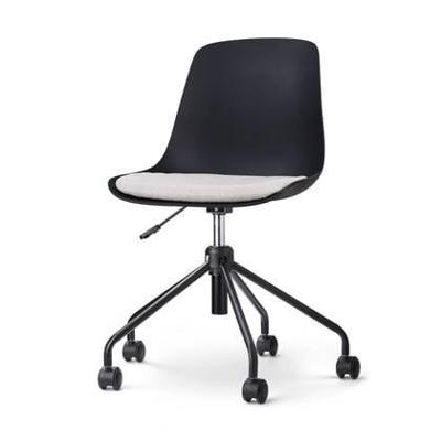 Nolon Nout-Liv Bureaustoel Zwart - Beige Kussen - Zwart Onderstel