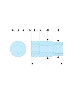 Facom doppen 1/2&apos; 6 kant 13 mm - S.13H
