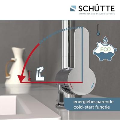 Keukenmengkraan Schutte London Hoge Draaibare en Uittrekbare Uitloop Chroom Schütte Keukenmengkraan Schutte London Hoge Draaibare en Uittrekbare Uitloop Chroom Schütte