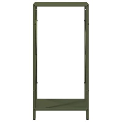 Brandhoutrek 34x25x70 cm koudgewalst staal olijfgroen