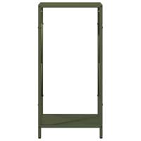 Brandhoutrek 34x25x70 cm koudgewalst staal olijfgroen - thumbnail