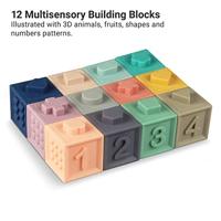 Mijn eerste educatieve kubussen - Babytolove meerkleurig pastel - thumbnail