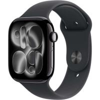 Apple Watch Series 11 GPS + Cellular 46 mm Aluminium kast Sport Band Zwart M/L - thumbnail