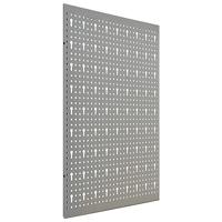 Gaatjespaneel wandgemonteerd 3 st 40x58 cm staal - thumbnail