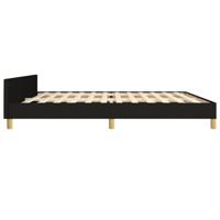 Bedframe zonder matras stof zwart 200x200 cm - thumbnail
