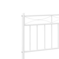 Bedframe met hoofd- en voeteneinde metaal wit 75x190 cm - thumbnail