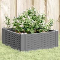 VidaXL Plantenbak met pinnen 42,5x42,5x28,5 cm polypropeen lichtgrijs - thumbnail