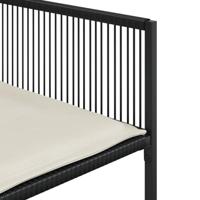 13-delige Tuinset met kussens poly rattan zwart - thumbnail