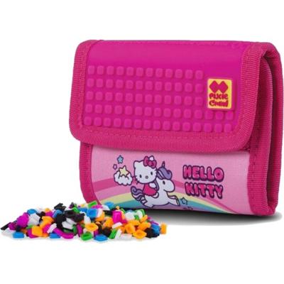 Pixie crew portemonnee met pixels Hello Kitty 13 cm roze