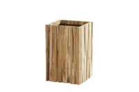 Plantenbak Miguel vierkant medium teak 45 x 45 cm. (H 70cm.) | 4 Seasons Outdoor - thumbnail
