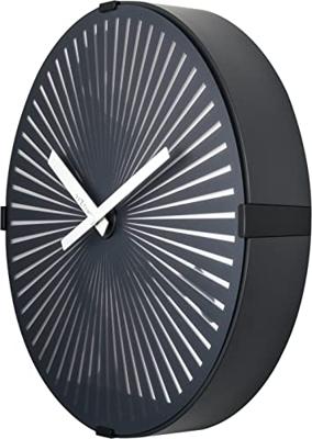 NeXtime - NeXtime - Wandklok - 30 cm - Plastic- Bewegend- Zwart -