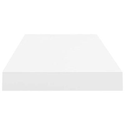 Wandschappen zwevend 2 st 60x23,5x3,8 cm MDF wit