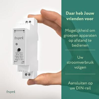 Frient Smart DIN Relay relais (Lichtgrijs, Zigbee)