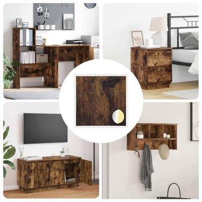 Zelfklevende Schroefhoes 12 pcs Gerookt eiken 20 x 0,5 mm