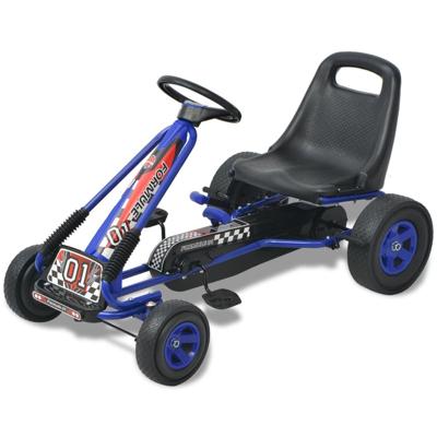 VidaXL Skelter met pedalen en verstelbare zitting blauw VidaXL Skelter met pedalen en verstelbare zitting blauw