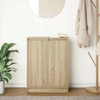 Dressoir 57x34x76 cm bewerkt hout sonoma eikenkleurig - thumbnail