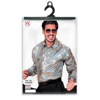 Holografische blouse zilver - thumbnail