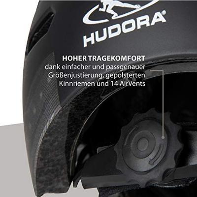 Hudora skaterhelm met kled en led zwart, maat s (53-55cm)