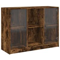 Dressoir 102x37x75,5 cm bewerkt hout gerookt eikenkleurig - thumbnail