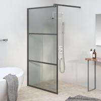 VidaXL Inloopdouchewand 100x195 cm donker esg-glas zwart - thumbnail