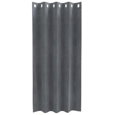 VidaXL Verduisterende gordijnen 2 pcs lichtgrijs 140 x 175 cm fluweel