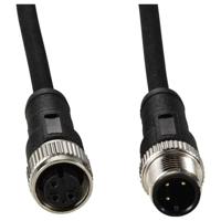 TRU COMPONENTS TC-12833104 Sensor/actuator verlengkabel M12 Aantal polen (sensoren): 3 Stekker (recht) op koppeling (recht) 2 m 1 stuk(s) - thumbnail