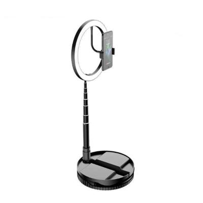 Portable opvouwbare studio-niveau professionele vulling licht mobiele telefoon beugel LED-ring licht (zwart)