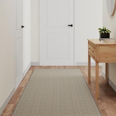 VidaXL Tapijtloper 80x400 cm sisal-look zilverkleurig VidaXL Tapijtloper 80x400 cm sisal-look zilverkleurig
