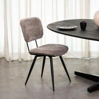 LABEL51 Eetkamerstoel Liva - Stone - Elite - Black Frame - thumbnail