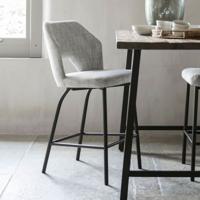 MUST Living Barstoel 'Bloom' kleur Lichtgrijs (zithoogte 65cm) - thumbnail