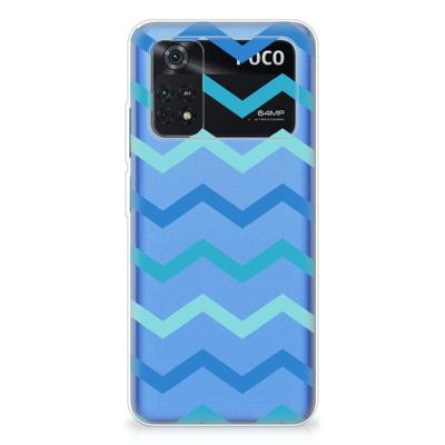 Xiaomi Poco M4 Pro 4G | TPU bumper | Zigzag Blauw