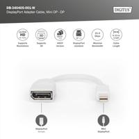 Digitus DB-340405-001-W DisplayPort-kabel Adapter DisplayPort-stekker, Mini DisplayPort-stekker 0.15 m Wit - thumbnail