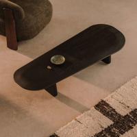 Kave Home Organische Salontafel 'Pirita' Eikenhout, 146 x 64cm, kleur Zwart - thumbnail