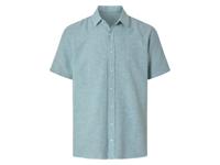 esmara Men Linnen heren overhemd (Turquoise, M (39/40)) - thumbnail