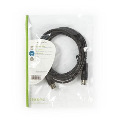 DIN-Audiokabel | DIN 5-Pins Male - DIN 5-Pins Male | 3,0 m | Zwart