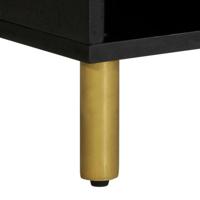 Tv-meubel 100x33x46 cm bewerkt hout zwart - thumbnail